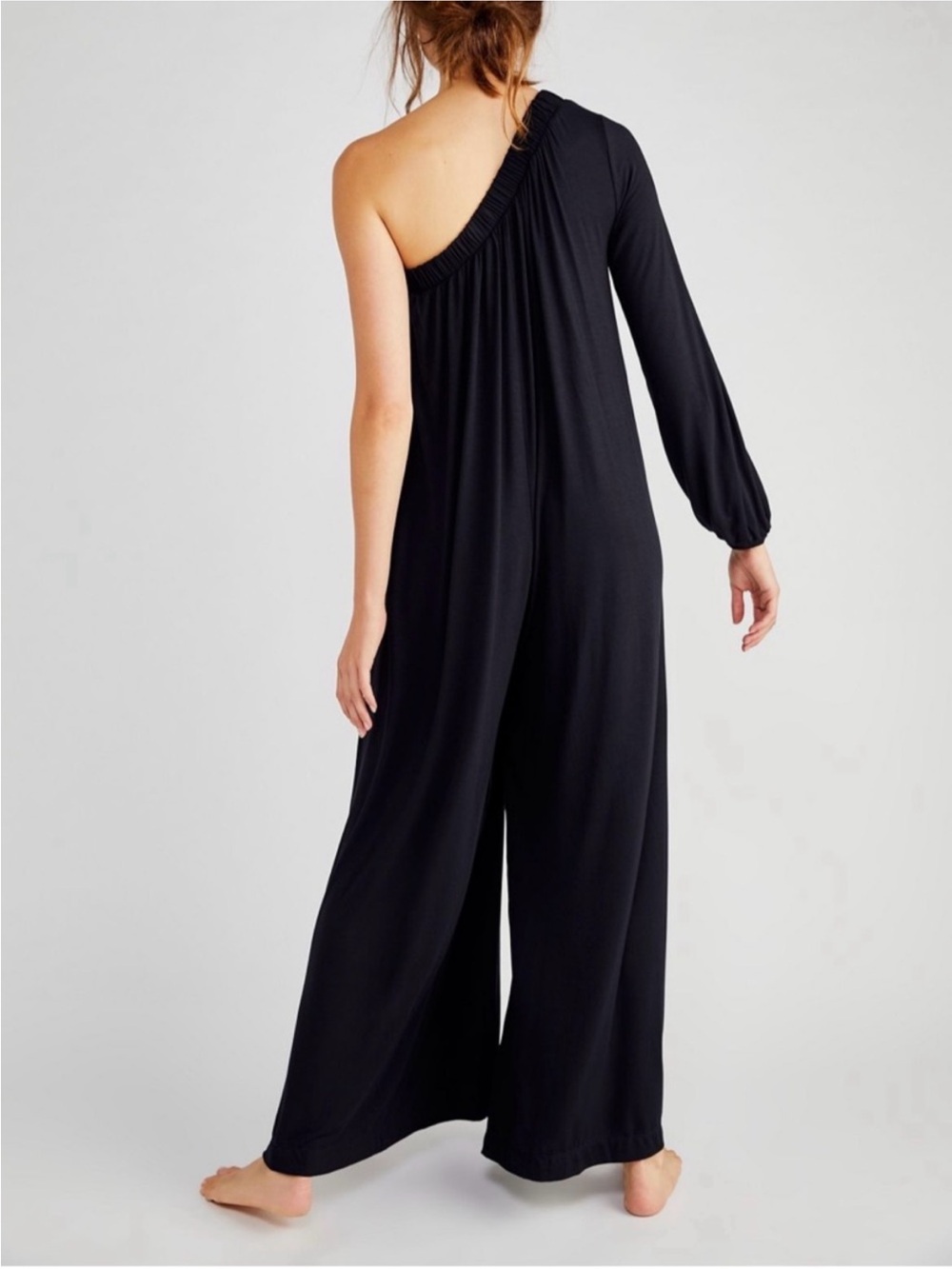Free People Beach Sunday Stroll Wide-Leg Off-Shoulder Jumpsuit in Wine, xS - Picture 4 of 4